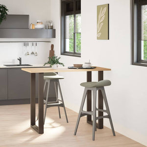 vidaXL Bar Table Legs U-shaped 2 pcs. Raw Steel 60x(100-101) cm Steel