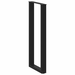 vidaXL Bar Table Legs U-shaped 2 pcs. Black 40x(110-111) cm Steel