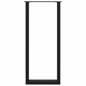 vidaXL Bar Table Legs U-shaped 2 pcs. Black 40x(110-111) cm Steel