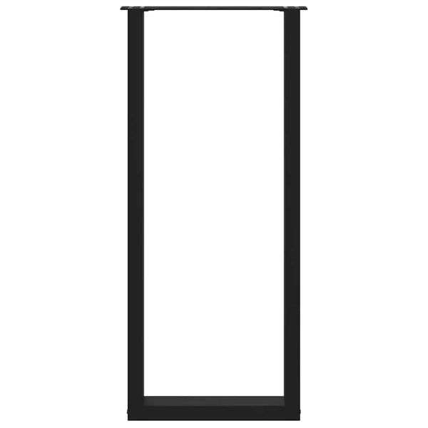 vidaXL Bar Table Legs U-shaped 2 pcs. Black 40x(110-111) cm Steel