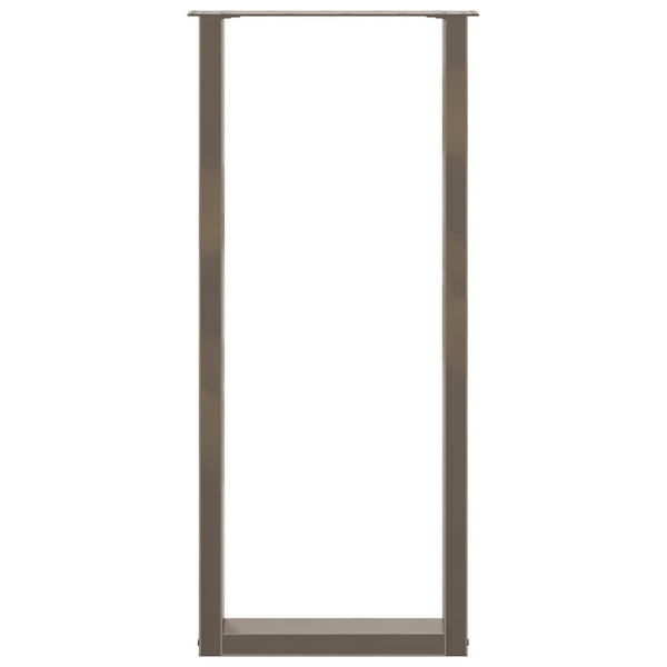 vidaXL Bar Table Legs U-Shape 2 pcs. Natural Steel 40x(110-111) cm Steel
