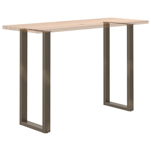 vidaXL Bar Table Legs U-Shape 2 pcs. Natural Steel 40x(110-111) cm Steel