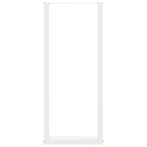 vidaXL Bar Table Legs U-Shaped 2 pcs White 50x(110-111) cm Steel