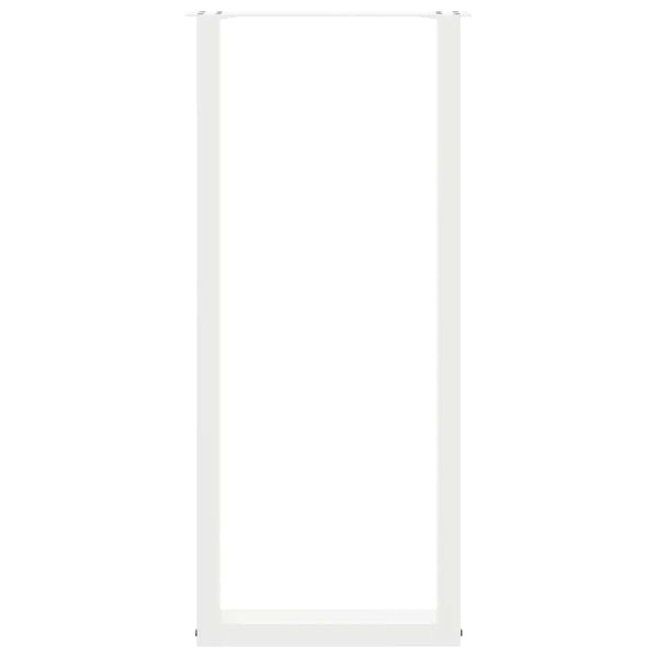 vidaXL Bar Table Legs U-Shaped 2 pcs White 50x(110-111) cm Steel