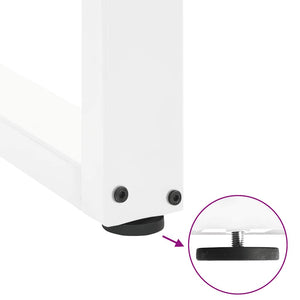 vidaXL Bar Table Legs U-Shaped 2 pcs White 50x(110-111) cm Steel
