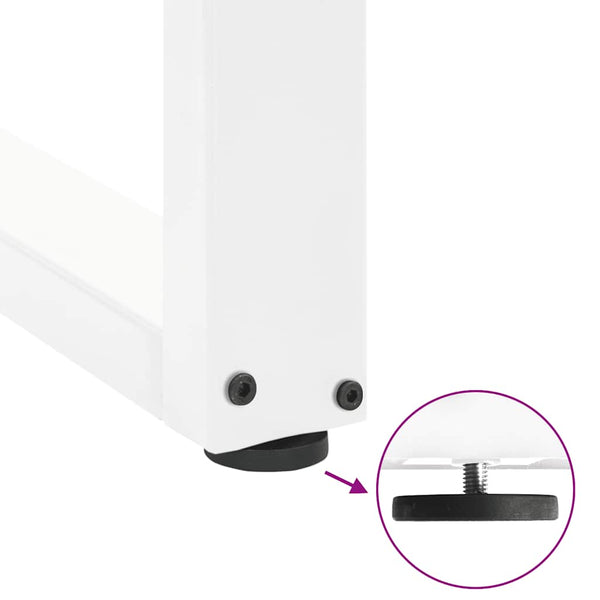 vidaXL Bar Table Legs U-Shaped 2 pcs White 50x(110-111) cm Steel