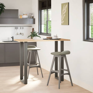 vidaXL Bar Table Legs U-shaped 2 pcs Anthracite 50x(110-111) cm Steel