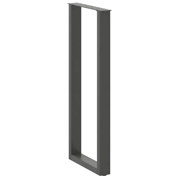 vidaXL Bar Table Legs U-shaped 2 pcs Anthracite 50x(110-111) cm Steel