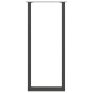 vidaXL Bar Table Legs U-shaped 2 pcs Anthracite 50x(110-111) cm Steel