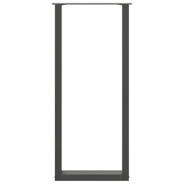 vidaXL Bar Table Legs U-shaped 2 pcs Anthracite 50x(110-111) cm Steel