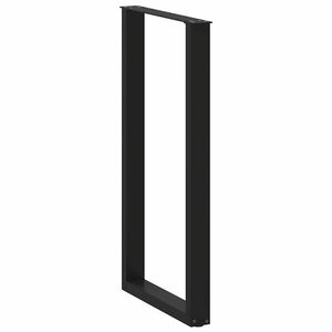 vidaXL Bar Table Legs U-shaped 2 pcs. Black 60x(110-111) cm Steel