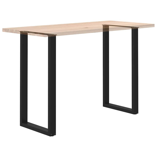 vidaXL Bar Table Legs U-shaped 2 pcs. Black 60x(110-111) cm Steel