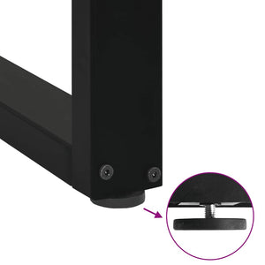 vidaXL Bar Table Legs U-shaped 2 pcs. Black 60x(110-111) cm Steel