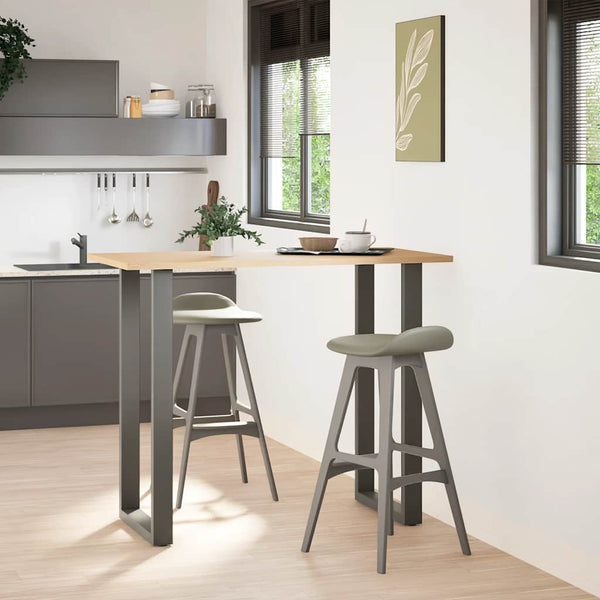 vidaXL Bar Table Legs U-Shape 2 pcs. Anthracite 60x(110-111) cm Steel