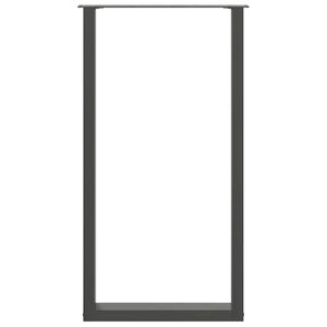 vidaXL Bar Table Legs U-Shape 2 pcs. Anthracite 60x(110-111) cm Steel