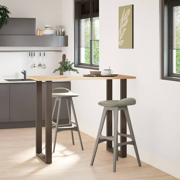 vidaXL Bar Table Legs U-Shape 2 pcs. Raw Steel 60x(110-111) cm Steel