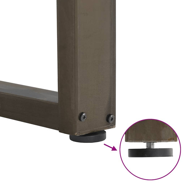 vidaXL Bar Table Legs U-Shape 2 pcs. Raw Steel 60x(110-111) cm Steel