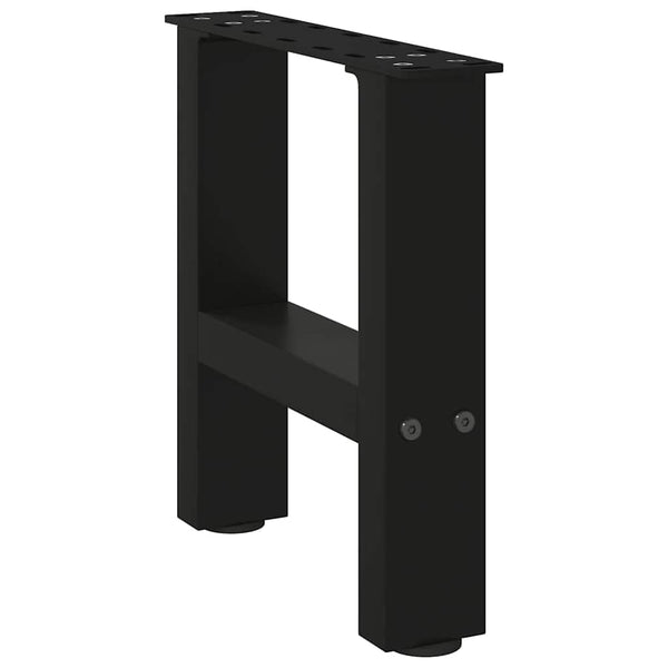 vidaXL Coffee Table Legs Black 2 pcs 30x(30-31) cm Steel
