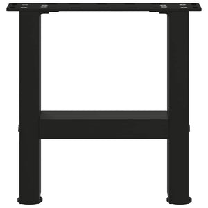 vidaXL Coffee Table Legs Black 2 pcs 30x(30-31) cm Steel