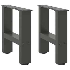 vidaXL Coffee Table Legs Anthracite 2 pcs. 30x(30-31) cm Steel