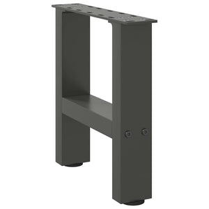 vidaXL Coffee Table Legs Anthracite 2 pcs. 30x(30-31) cm Steel