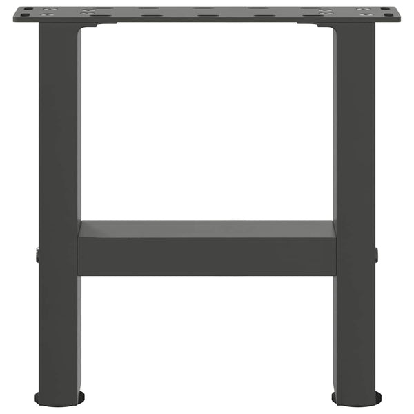 vidaXL Coffee Table Legs Anthracite 2 pcs. 30x(30-31) cm Steel