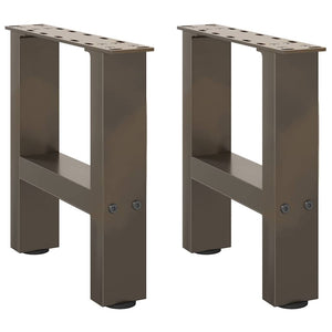 vidaXL Coffee Table Legs Natural Steel 2 pcs. 30x(30-31) cm Steel