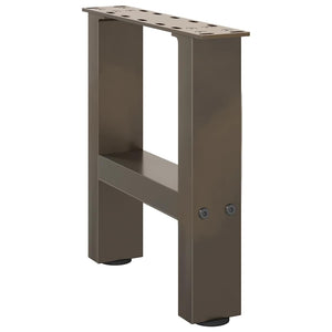 vidaXL Coffee Table Legs Natural Steel 2 pcs. 30x(30-31) cm Steel