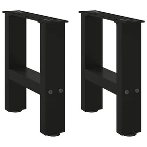 vidaXL Coffee Table Legs Black 2 pcs. 40x(30-31) cm Steel
