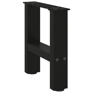 vidaXL Coffee Table Legs Black 2 pcs. 40x(30-31) cm Steel