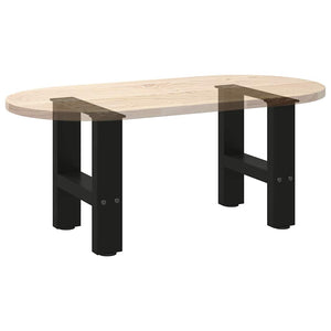 vidaXL Coffee Table Legs Black 2 pcs. 40x(30-31) cm Steel