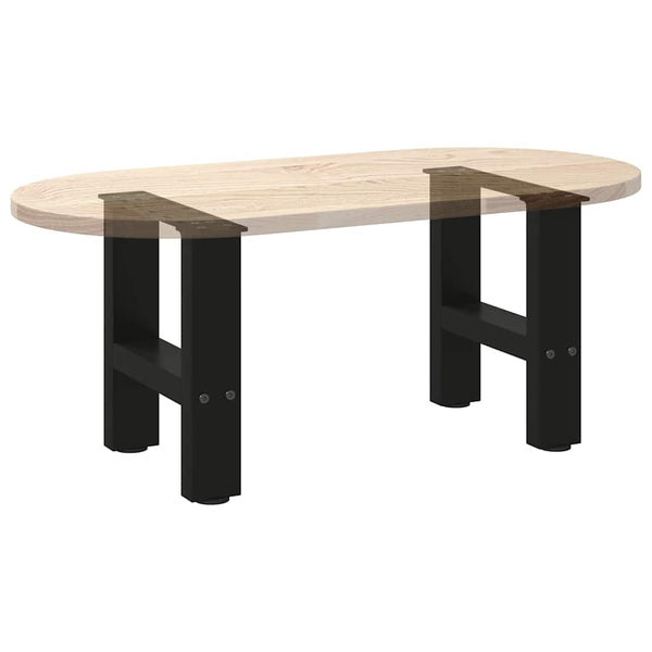vidaXL Coffee Table Legs Black 2 pcs. 40x(30-31) cm Steel