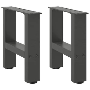 vidaXL Coffee Table Legs Anthracite 2 pcs. 40x(30-31) cm Steel