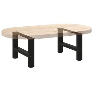 vidaXL Coffee Table Legs Black 2 pcs 50x(30-31) cm Steel