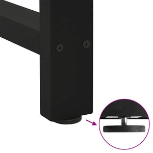 vidaXL Coffee Table Legs Black 2 pcs 50x(30-31) cm Steel