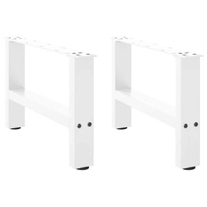 vidaXL Coffee Table Legs White 2 pcs 50x(30-31) cm Steel