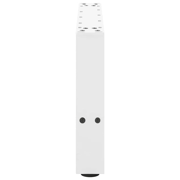 vidaXL Coffee Table Legs White 2 pcs 50x(30-31) cm Steel