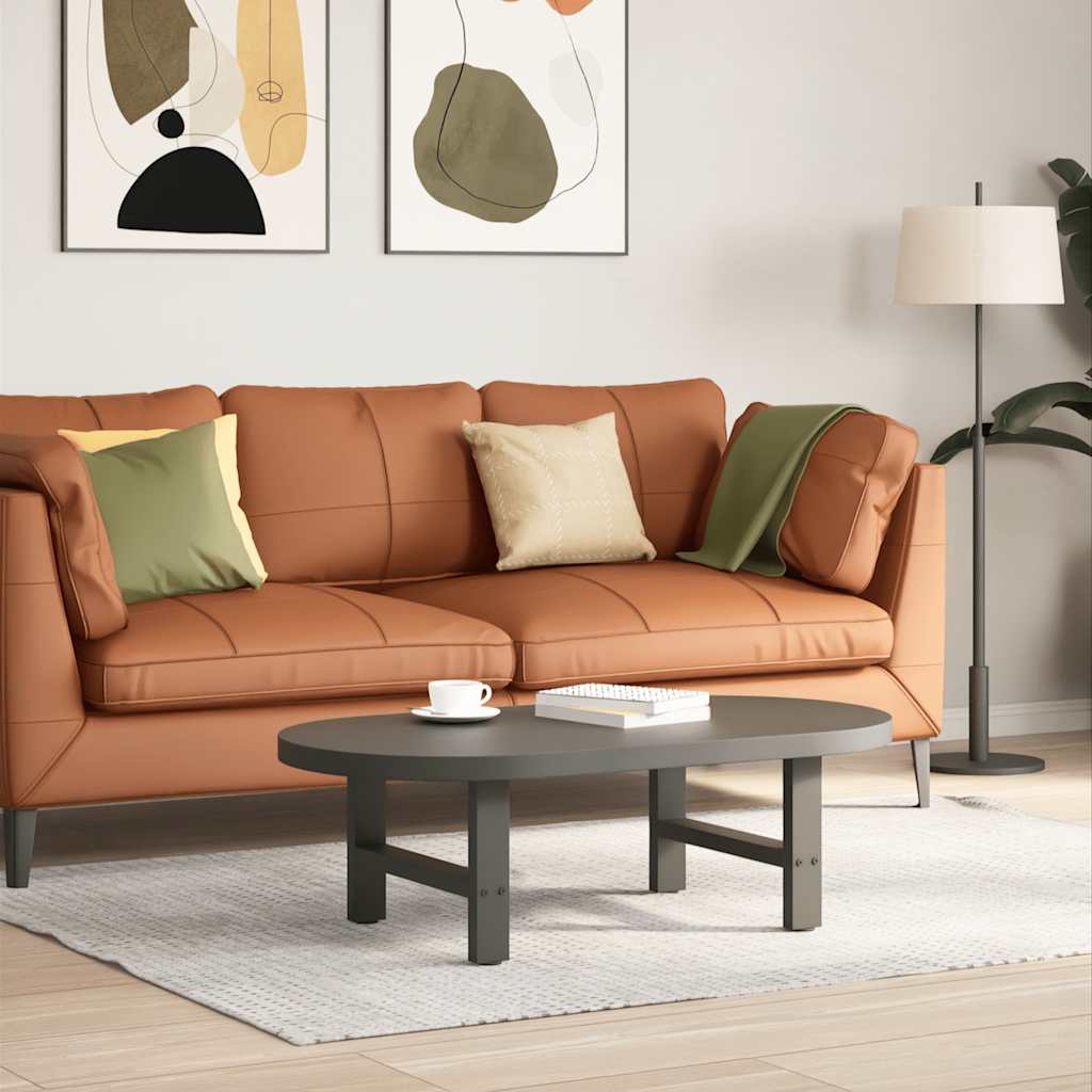 vidaXL Coffee Table Legs Anthracite 2 pcs. 50x(30-31) cm Steel