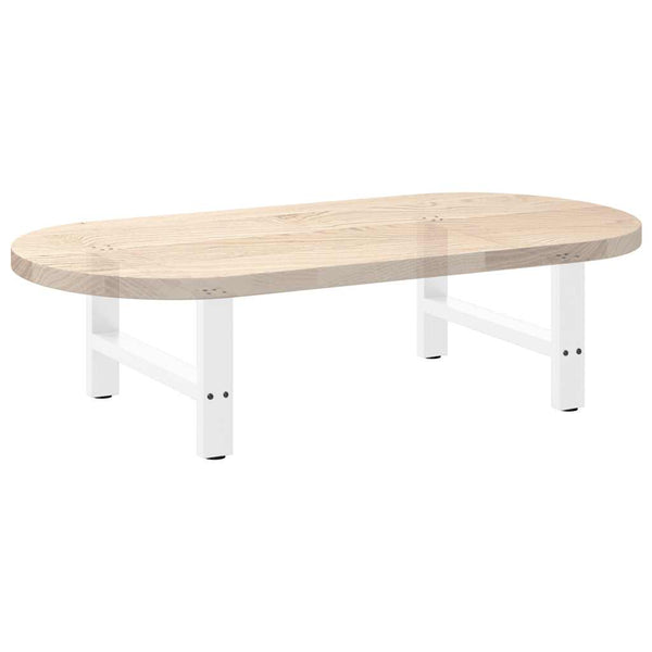 vidaXL Coffee Table Legs White 2 pcs. 60x(30-31) cm Steel