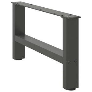 vidaXL Coffee Table Legs Anthracite 2 pcs. 60x(30-31) cm Steel