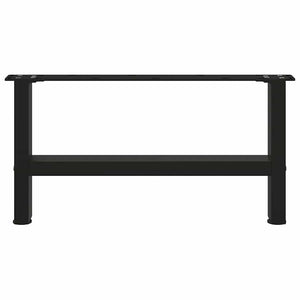 vidaXL Coffee Table Legs Black 2 pcs 70x(30-31) cm Steel