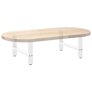 vidaXL Coffee Table Legs White 2 pcs. 70x(30-31) cm Steel