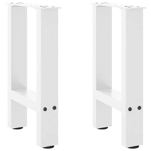 vidaXL Coffee Table Legs White 2 pcs. 28x(42-43) cm Steel