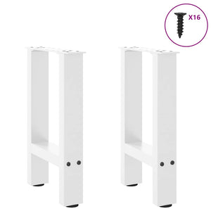 vidaXL Coffee Table Legs White 2 pcs. 28x(42-43) cm Steel