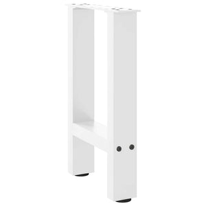 vidaXL Coffee Table Legs White 2 pcs. 28x(42-43) cm Steel