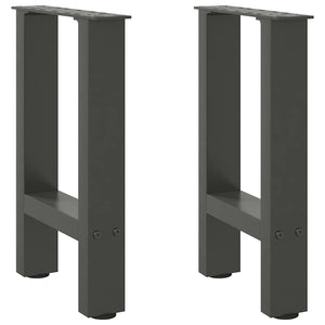 vidaXL Coffee Table Legs Anthracite 2 pcs. 28x(42-43) cm Steel