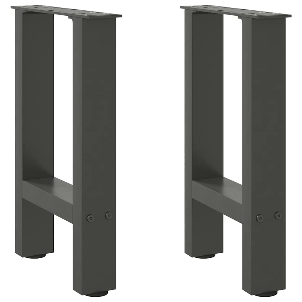 vidaXL Coffee Table Legs Anthracite 2 pcs. 28x(42-43) cm Steel