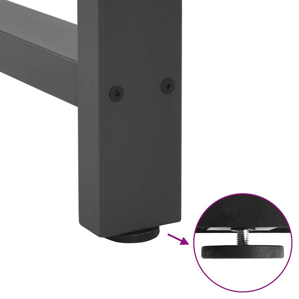 vidaXL Coffee Table Legs Anthracite 2 pcs. 28x(42-43) cm Steel
