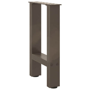 vidaXL Coffee Table Legs Natural Steel 2 pcs 28x(42-43) cm Steel
