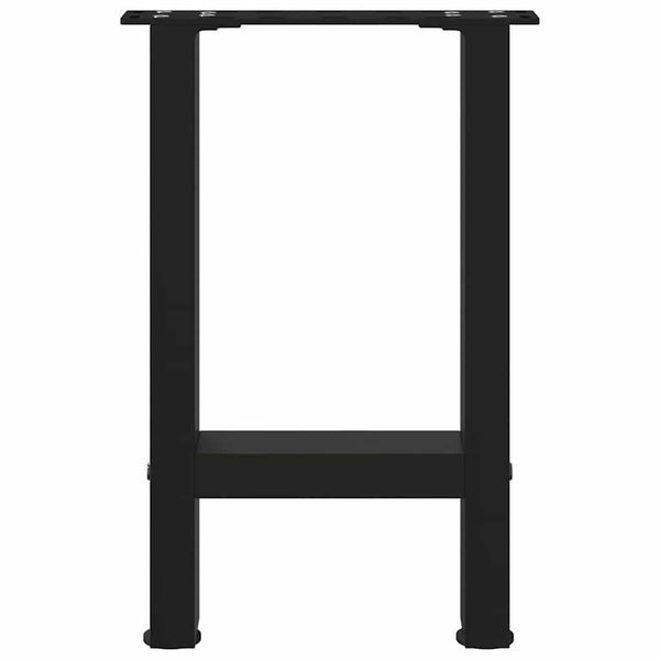 vidaXL Coffee Table Legs Black 2 pcs 38x(42-43) cm Steel
